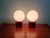 Red Ceramic Bedside Lamps with Opaline Glass Globes, 1970s, Set of 2 For Sale - Image 10 of 14