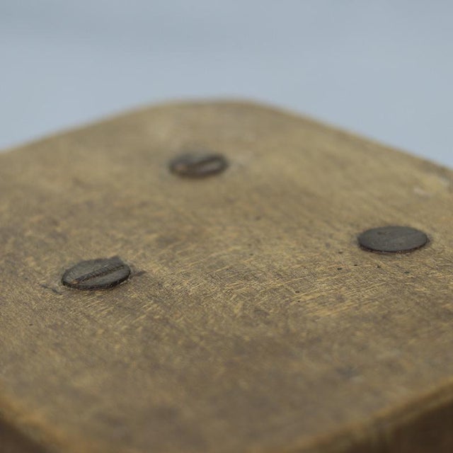 Rustic Primitive Wabi Sabi Farmhouse Stool / Side Table For Sale - Image 3 of 9