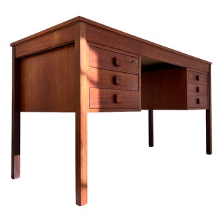 Teak Desk from Domino Møbler, 1960s For Sale
