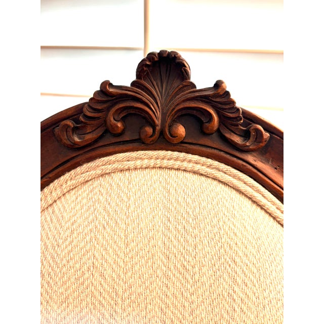 Pair of Henredon French Provincial Accent Chairs | Louis XV Style | Carved Hardwood For Sale - Image 9 of 12