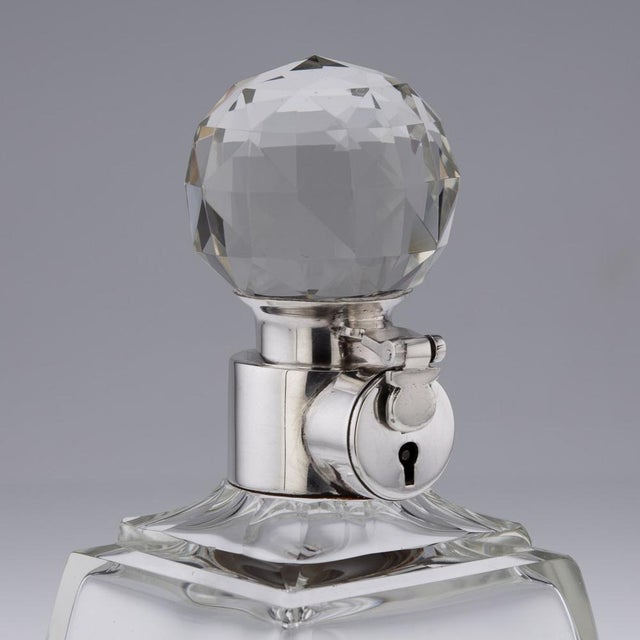 20th Century English Solid Silver & Glass Spirit Decanter from Mappin & Webb, 1929s For Sale - Image 16 of 18