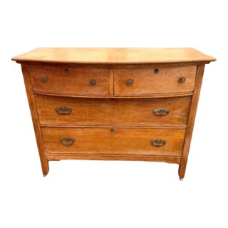1920s Ralph Lauren Style American Antique Oak Dresser on Caster’s For Sale