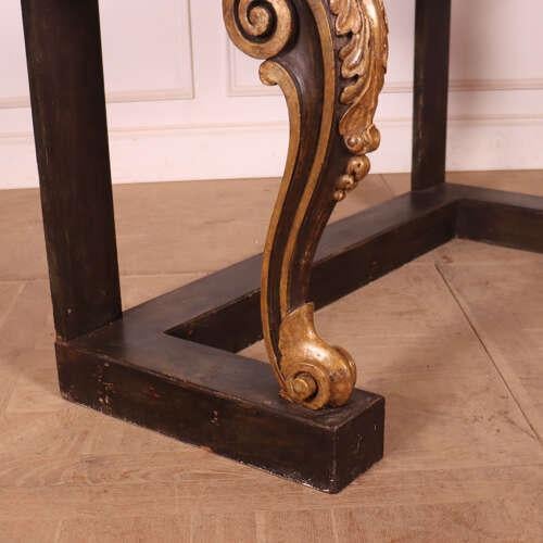 English Carved and Painted Console Table For Sale - Image 9 of 13