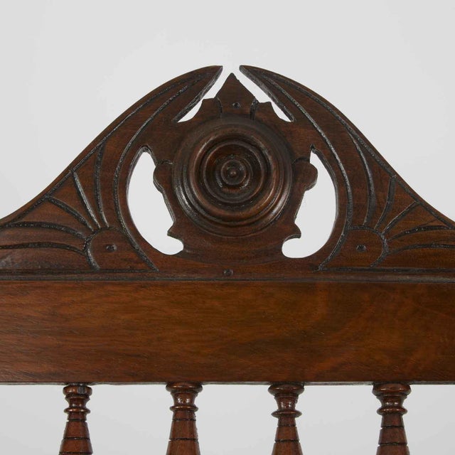 Antique Teak Sideboard with Mirror, 1890s For Sale - Image 4 of 9
