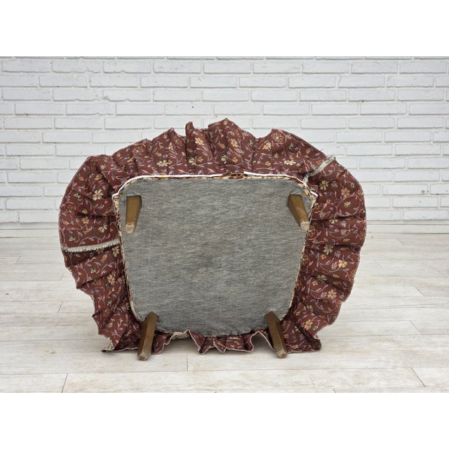 Beige Danish Armchair in Jacquard Fabric and Ash Legs, 1970s For Sale - Image 8 of 18