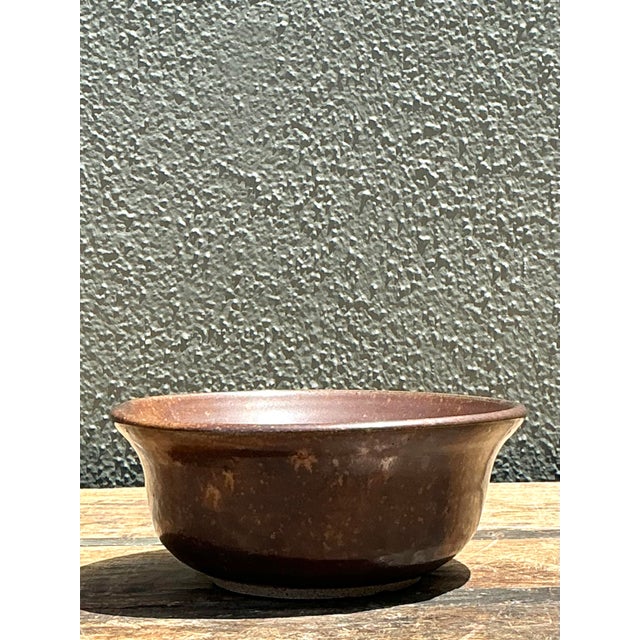 Vintage Original Glazed Ceramic Bowl For Sale In West Palm - Image 6 of 12