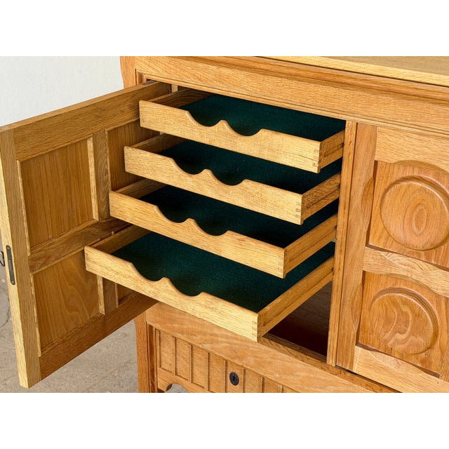 Oak Brutalist Sideboard by Henning Kjærnulf for Nyrup Møbelfabrik, 1960s For Sale - Image 11 of 18