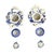 Japanese Jeweled Porcelain Chrysanthemum Inkwells, 1880, Set of 2 For Sale - Image 11 of 15