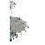 Art Deco Vintage Two Tiers Upside Down Umbrella Ceiling Chandelier With Bells, White/ Blue in Arabasic Design Style For Sale - Image 3 of 9