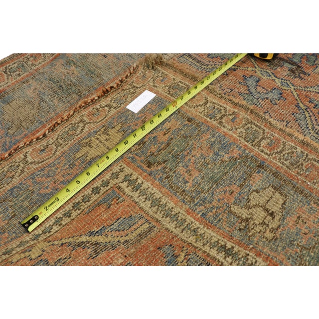 Late 19th Century Distressed Antique Persian Bijar Rug - 4'1 X 7'00 For Sale - Image 5 of 11