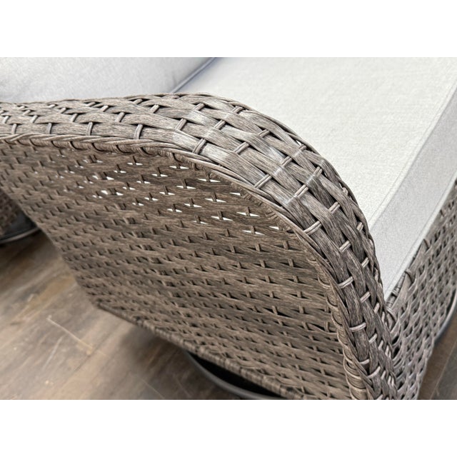 Outdoor Porch Glider Swivel Chairs, Set of Four For Sale - Image 11 of 12