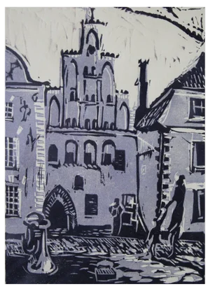 Jekaterina Gryazeva, Brothers, 2000s, Linocut