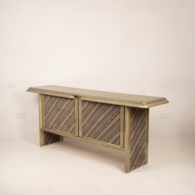Textile Sideboard in Parchment and Missoni Fabric by Angelo Mazzola for Salpol, 1980 For Sale - Image 7 of 18