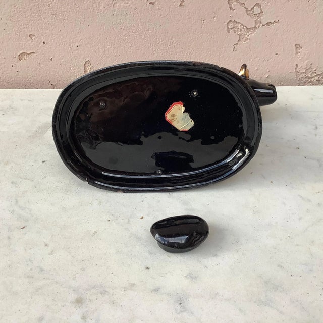 English Staffordshire Black Cow Creamer, circa 1880 For Sale In Austin - Image 6 of 7