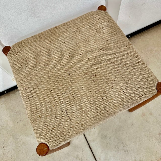 Mid-Century Modern Mid Century Danish Style Teak Stool For Sale - Image 3 of 5