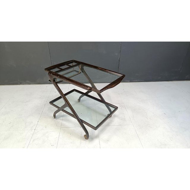 Vintage Italian Serving Trolley, 1950s For Sale - Image 6 of 15
