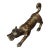 Antique Chinese Bronze Gold-Inlaid Mythical Beast (Wolf/Dog) Sculpture For Sale