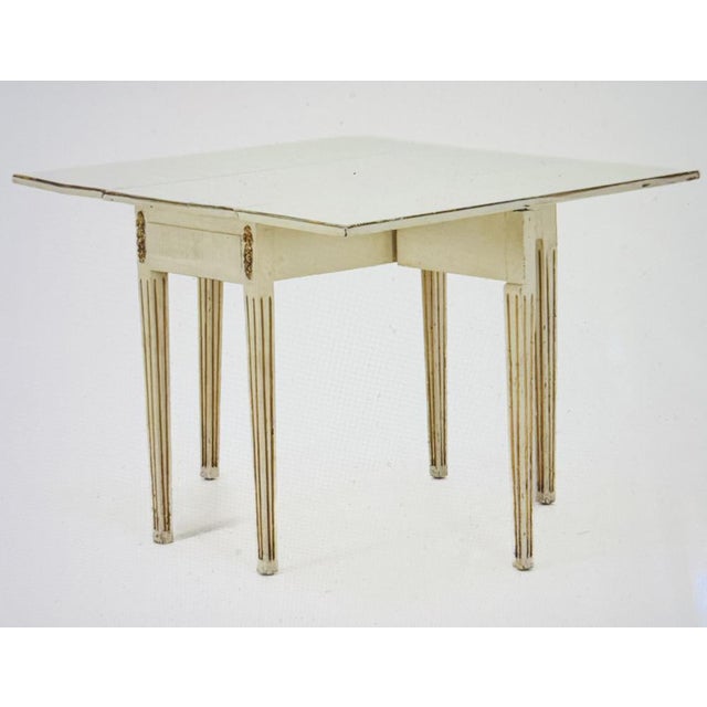 Gustavian Folding Table/Console, 1850 For Sale - Image 4 of 4