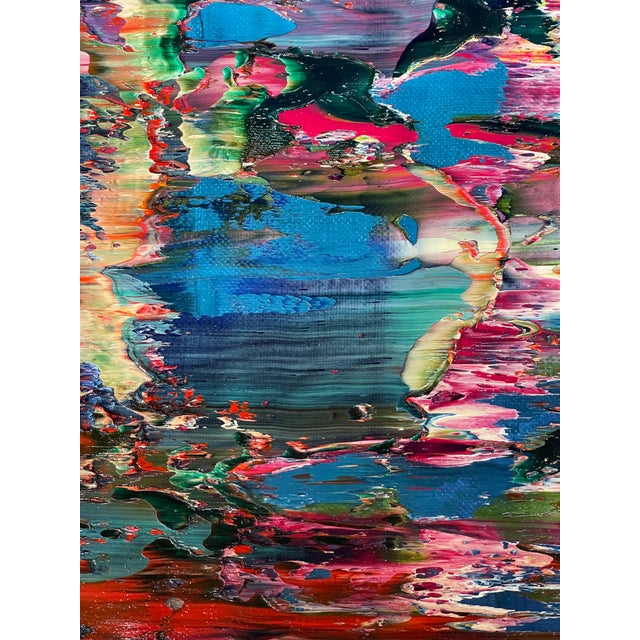 Textile Contemporary Abstract Oil on Canvas "Abstract Informal 2024-2124-1" by Robert Niesse For Sale - Image 7 of 13