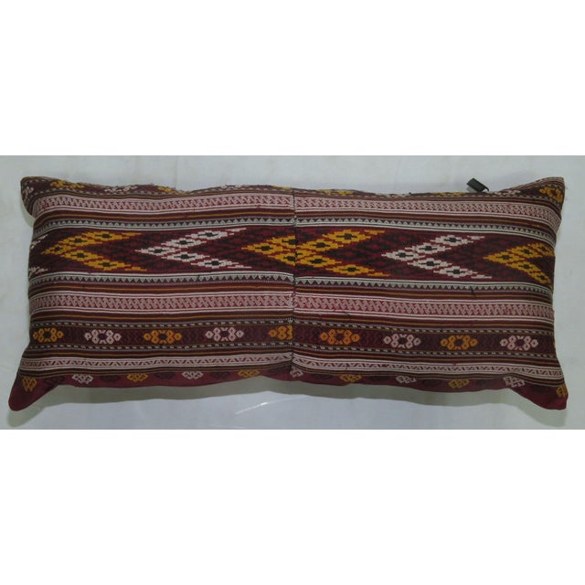 Zabihi Collection Turkish Texile Bolster Rug Pillow For Sale - Image 4 of 5