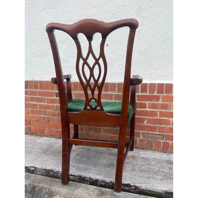 Late 20th Century Alexander Furniture Chippendale Style Mahogany Dining Chairs- Set of 6 For Sale In Washington DC - Image 6 of 11