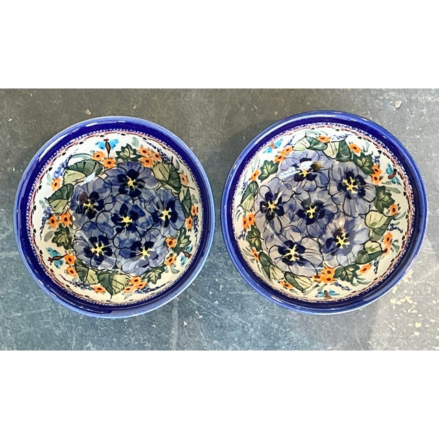 Elevate your everyday dining with this exquisite pair of authentic hand-painted ceramic bowls from the renowned...