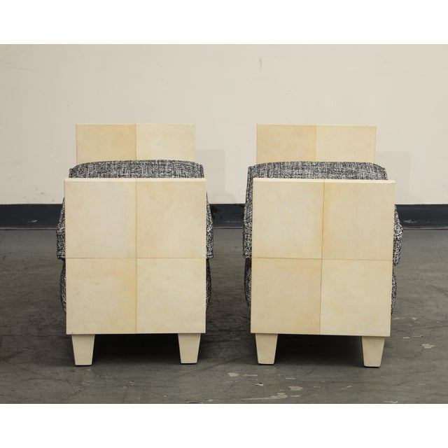 Parchment Benches Inspired by Jean Michel Frank, Mid-Century Modern Style For Sale - Image 12 of 16