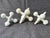1990s Off White Cast Iron Jacks Set of 3 Decorative Objects For Sale - Image 4 of 17