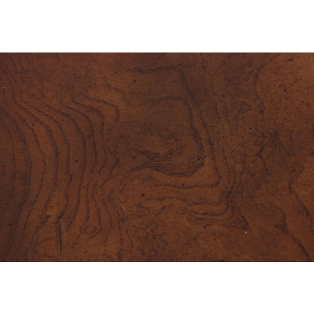 Brown Maitland Smith 42 Inch Round Inlaid Mahogany Center Table For Sale - Image 8 of 14