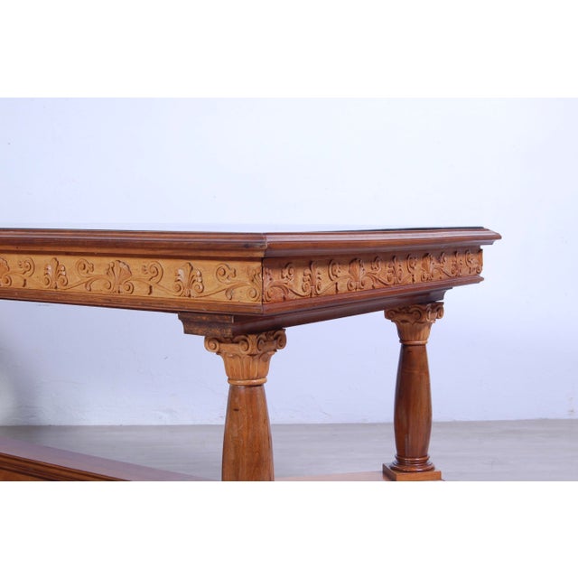 Wood Marble-Topped Table, Brianza, Italy, 1940s For Sale - Image 7 of 18