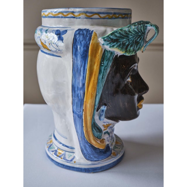 1990s Dolce & Gabbana Ceramic Moor's Head For Sale - Image 5 of 9