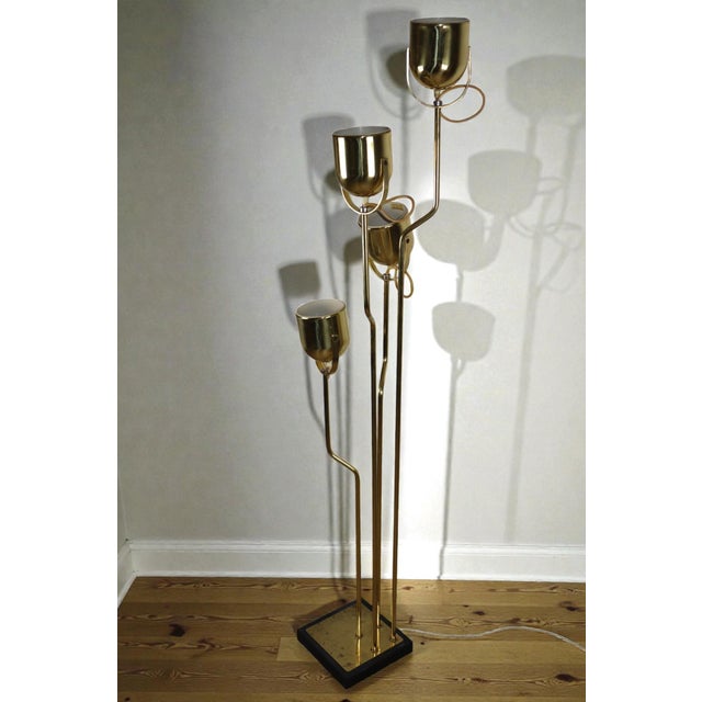Stunning designer floor lamp by Goffredo Reggiani, emblematic of 1970s Italian style. This piece is distinguished by its...