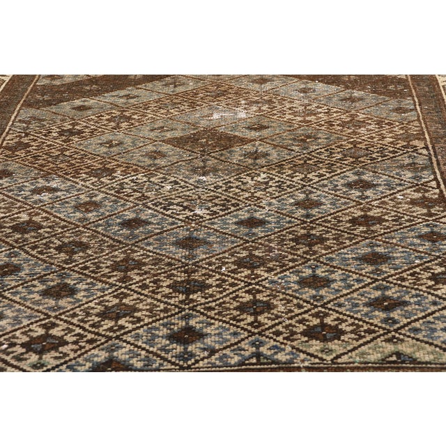Early 20th Century Antique-Worn Persian Hamadan Rug - 04'02 X 07'00 For Sale - Image 5 of 9