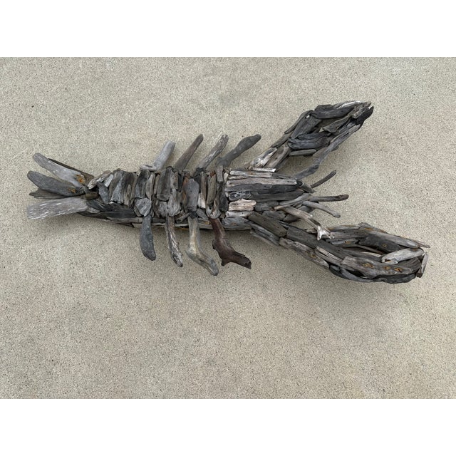 Vintage Driftwood Lobster Coastal Wall Sculpture 32" For Sale In San Diego - Image 6 of 8