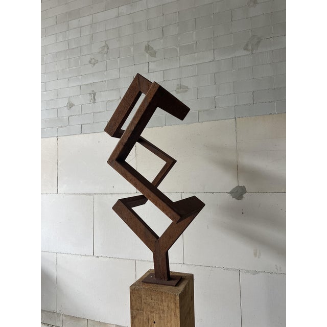 Geometric Abstraction in Steel, 1970s For Sale - Image 6 of 12