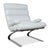 Set of Sinus Lounge Chair and Ottoman in White Leather and Chrome from Cor For Sale - Image 4 of 18