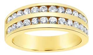 Double Row Diamond Wedding Band, Size 4
