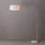 Mid-Century Modern 1960s Adjustable Mid Century Brass Floor Lamp 92" Modern Arc Lamp, Dimmable, White Linen Shade, White Marble Base For Sale - Image 3 of 4