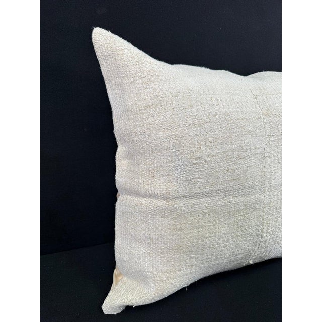 Turkish Hemp Pillow Cushion Natural Beige Brown Cushion Cover 12"x46" #30396 Enhance your home decor with our Kilim Pillow...