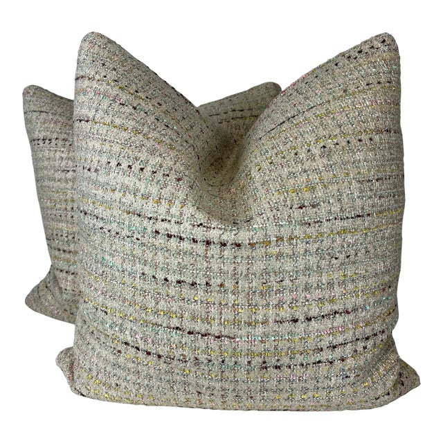 Scalamandre "Faros" in Linen 22" Pillows-A Pair For Sale