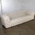 Magnificent vintage Modern Chesterfield style sofa composed of a beige twill upholstery with an all over diamond tuck...