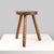 Brutalist French Hand Crafted Rustic Low Tripod Stool in Wood, 1890s For Sale - Image 10 of 10