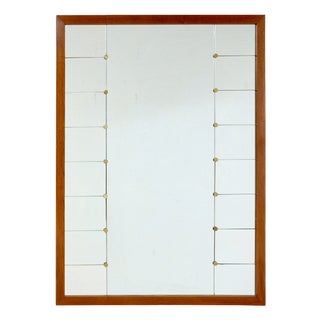 Large Oak Framed Scandinavian Mirror from G&tT, 1950s For Sale