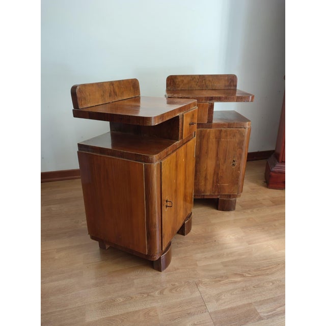 Art Deco Burl Bedside Tables, 1930, Set of 2 For Sale - Image 13 of 15