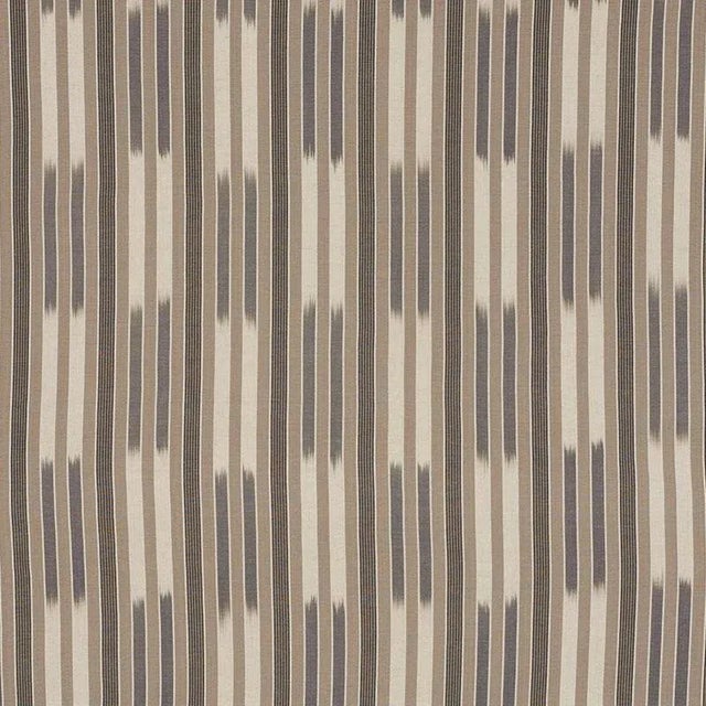 Sample - Schumacher Cusco Ikat Fabric in Charcoal For Sale