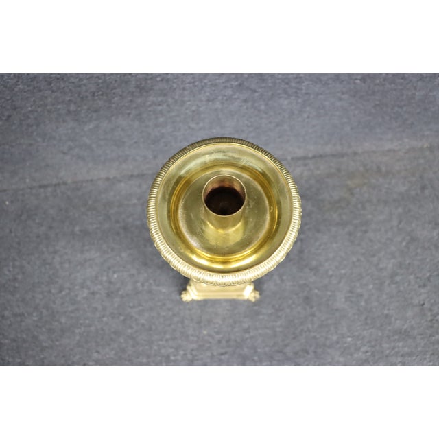 Baroque Brass Candle Stand For Sale - Image 3 of 7