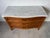 1960s Vintage French Provincial Louis XV Style Walnut & White Marble Top Three-Drawer Commode For Sale - Image 9 of 17