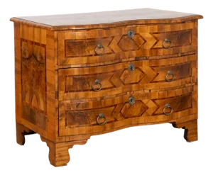 Late 18th Century German Rococo Inlaid Chest of Three Drawers