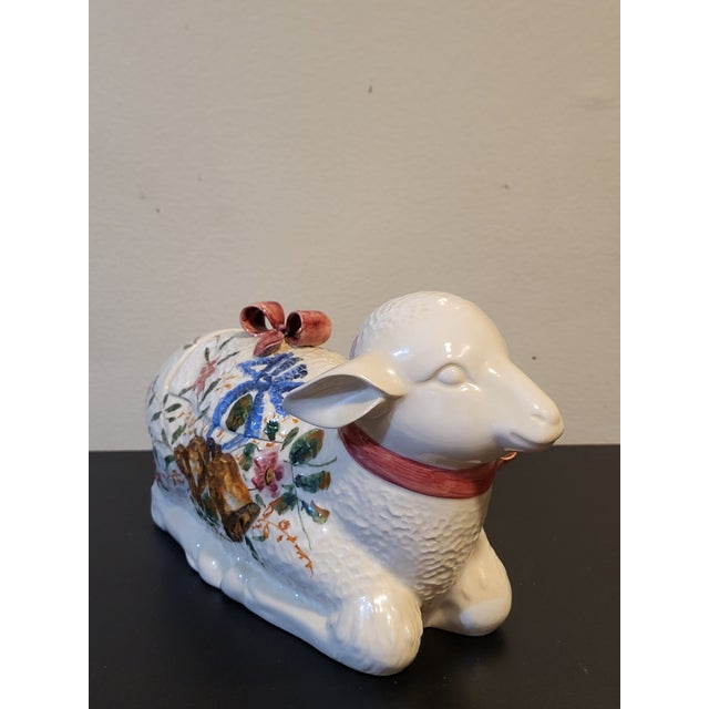 Ceramic 1970s Italian Ceramic Lamb Tureen For Sale - Image 7 of 18
