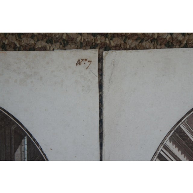18th Century Antique Jean Francois Janinet (1752-1814) Royal Hotel & Church Etchings - A Pair For Sale - Image 5 of 13